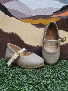 fancy casual pump for girls silver and begin