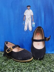 fancy casual pump for girls silver and begin