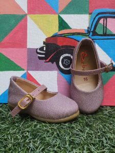 fancy casual pump for girls silver and begin