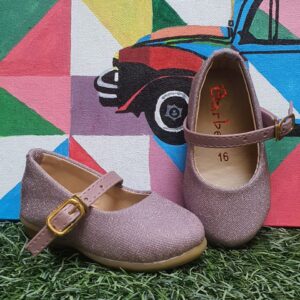 fancy casual pump for girls silver and begin