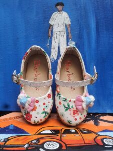 fancy casual pump for girls silver and begin